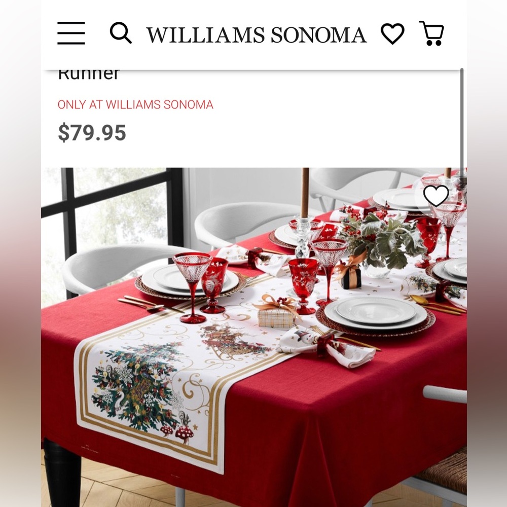 ´Twas The Night Before Christmas Williams Sonoma Table Runner